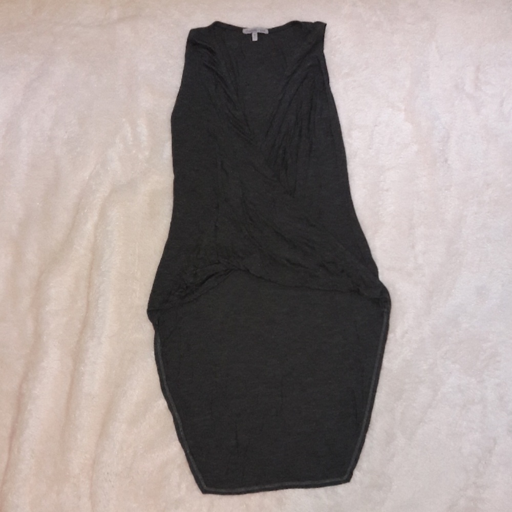 2/$5 EUC Charlotte Russe Gray High Low Cross Top